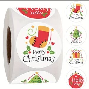 Festive Holiday Stickers - Red, Green, Yellow 500 Count!